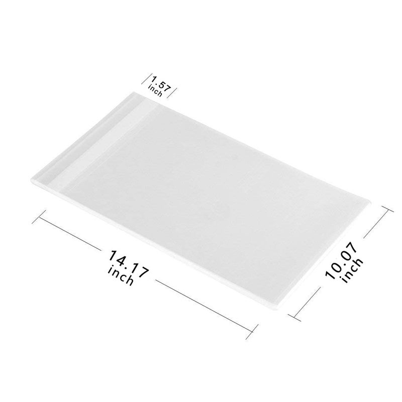 Jadairy 100 Pcs 10x14 Inches Self Sealing Cellophane Bags Clear Resealable Cello Cellophane Plastic Shirt Bags for Packaging Clothing - Image 2